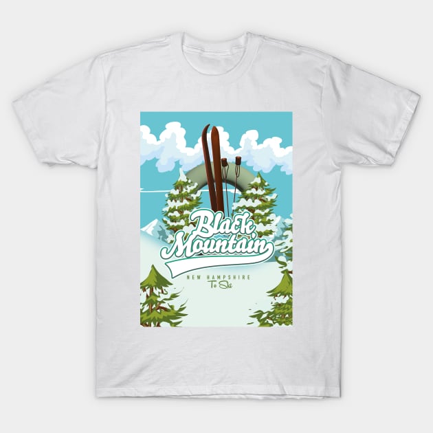 Black Mountain New Hampshire Ski poster T-Shirt by nickemporium1